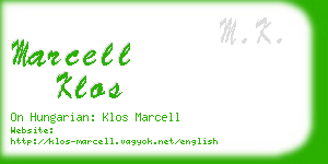 marcell klos business card